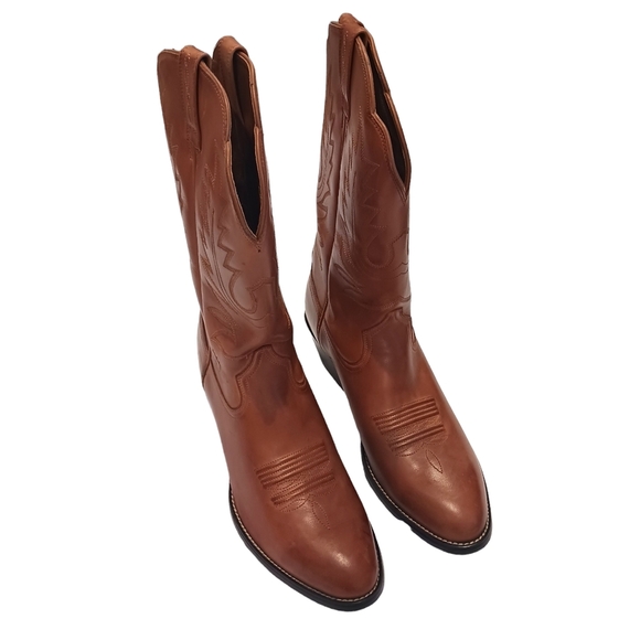 10/11B Ariat Womens Western Boots Cowboy Leather Brown Style 15718 - Picture 3 of 14